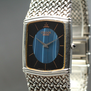 EXC+5】 Vintage Seiko Credor 6730-5330 Blue Dial Men's