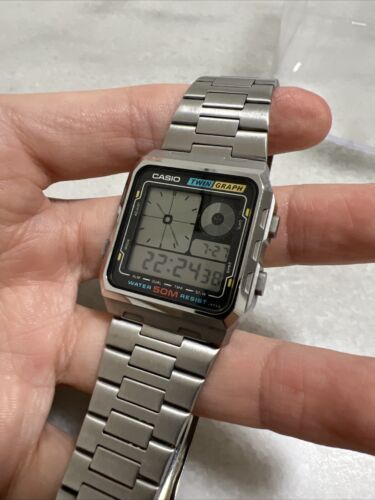 Rare Vintage Casio Twin Graph AE-210W | WatchCharts Marketplace