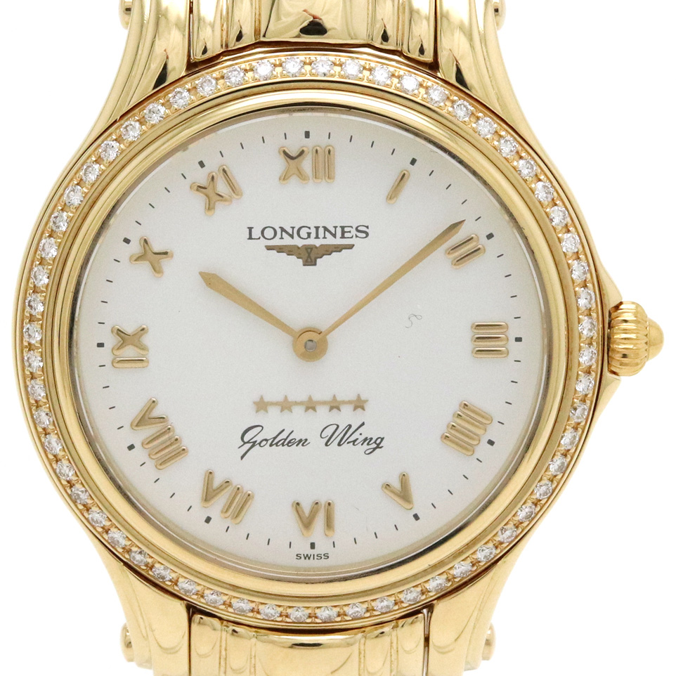 LONGINES Golden Wing 時計 Longines Men's Golden Wing Date Two Tone 34 Mm White Roman