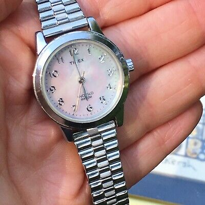 timex mother of pearl ladies watch