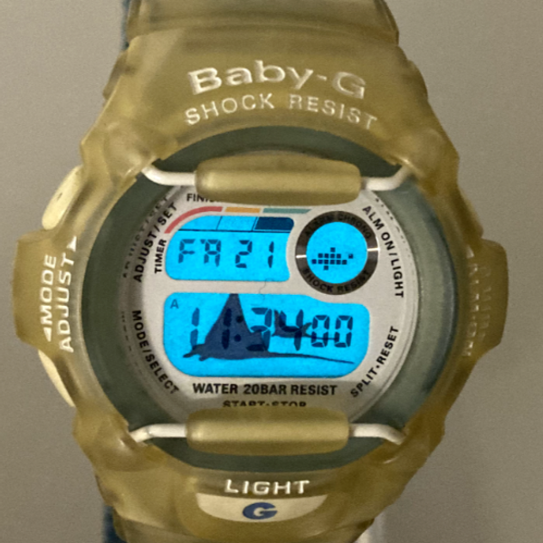 Vintage Casio BG-370 Blue Baby-G SHOCK free and fast shipping