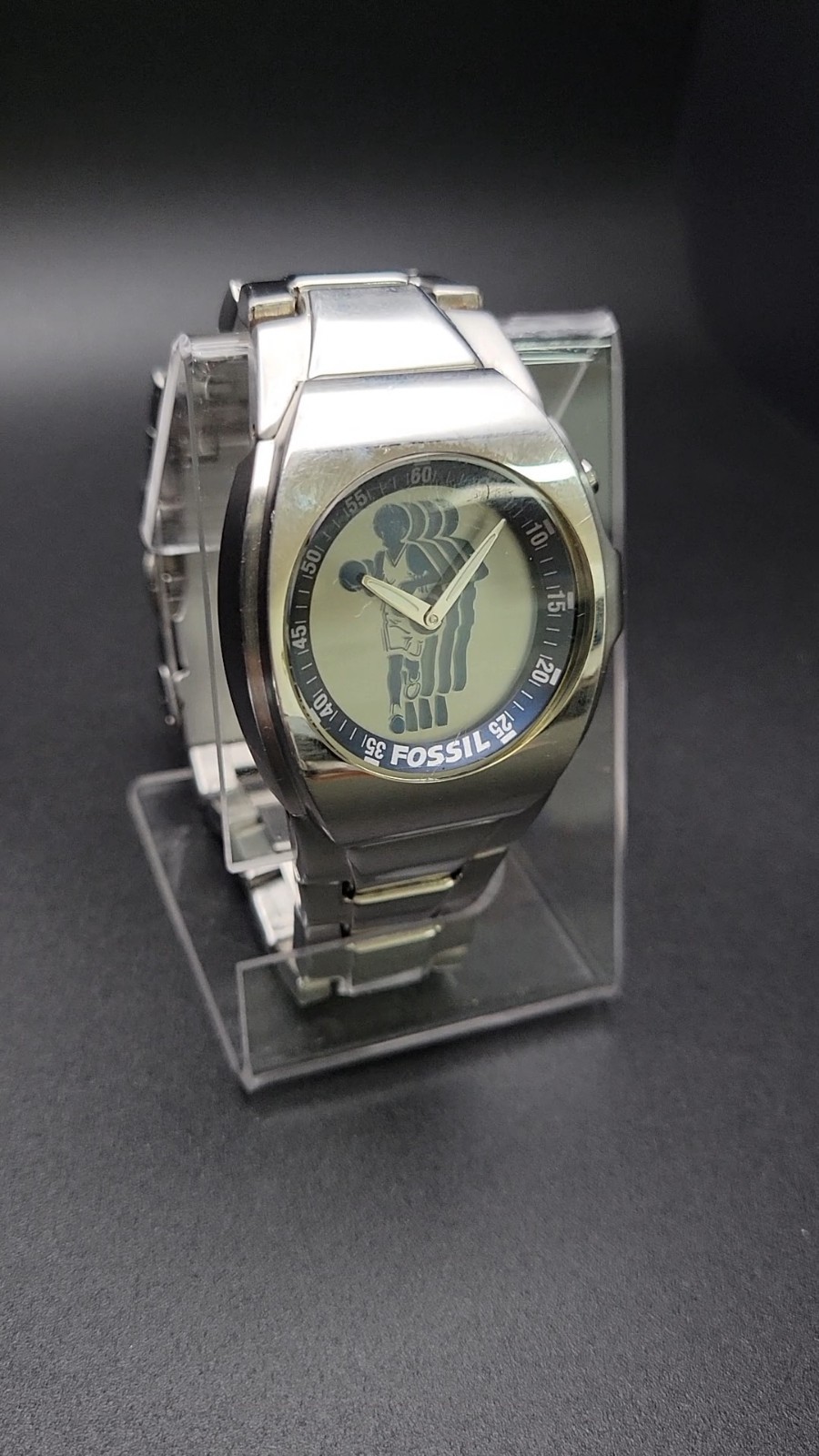 Rare Fossil Big Tic JR8538 Animated Watch Basketball Player