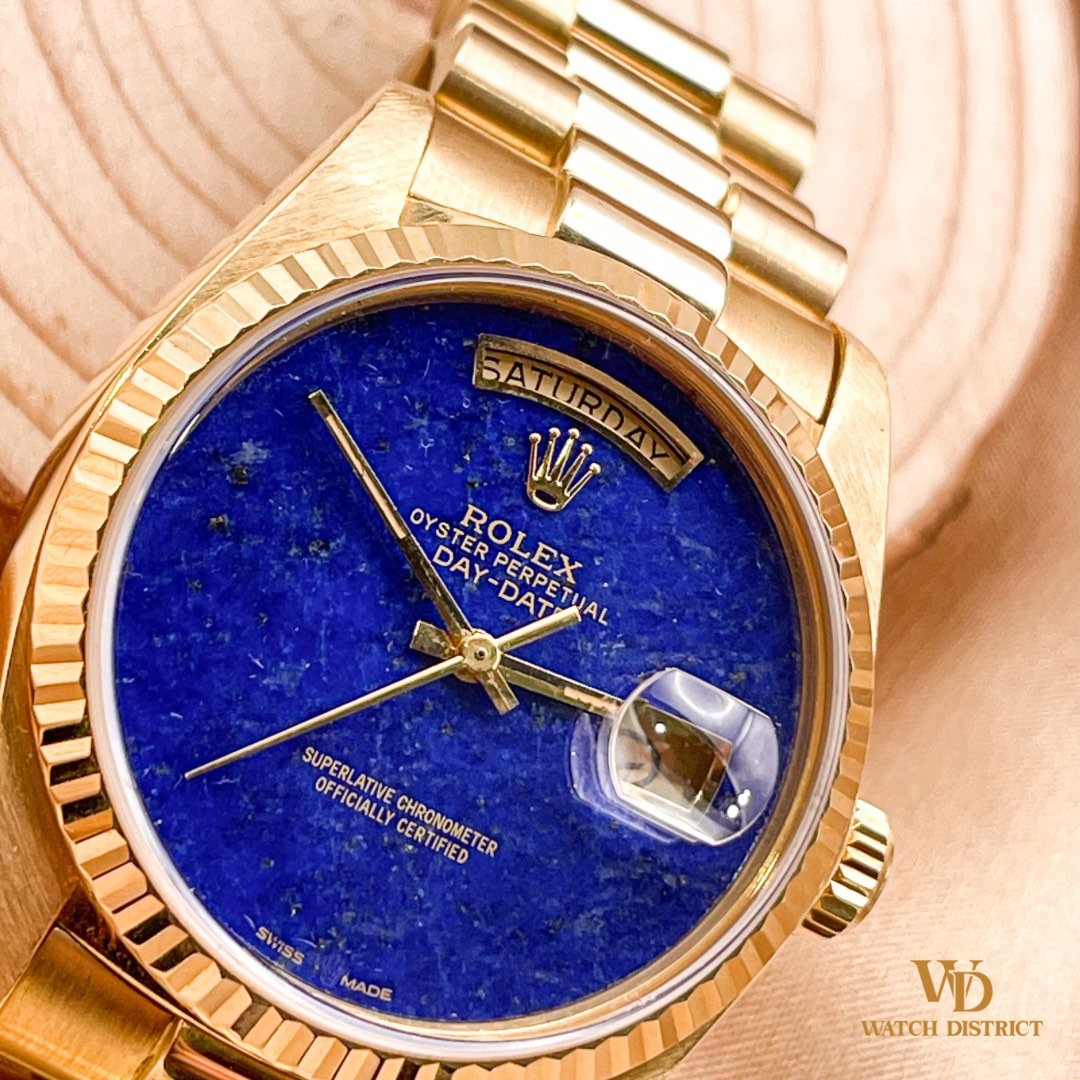 Rolex day outlet date lapis lazuli