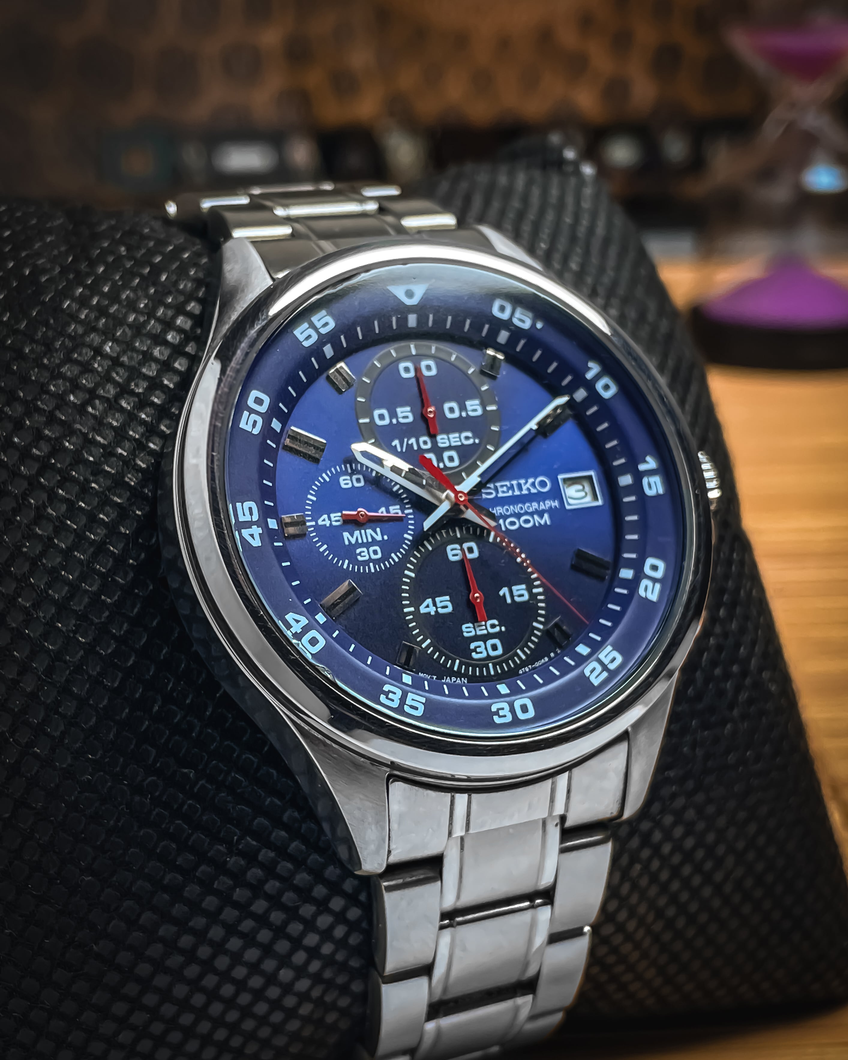 SEIKO クロノグラフ　4T57-00J0 美品 WTS] Seiko Chronograph 100m - 4T57-00J0 “Deep Blue Dial