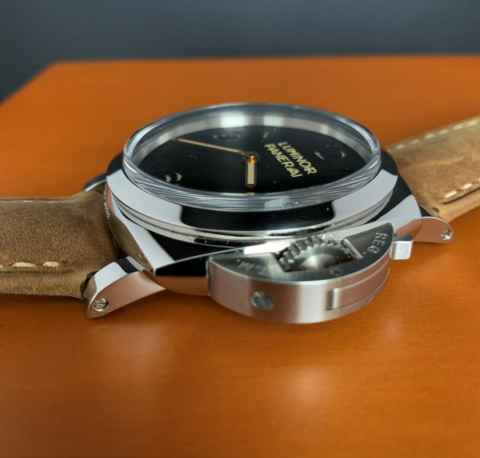 PANERAI LUMINOR 1950 PAM 372 3 Days Acciaio 47mm Plexiglass Box