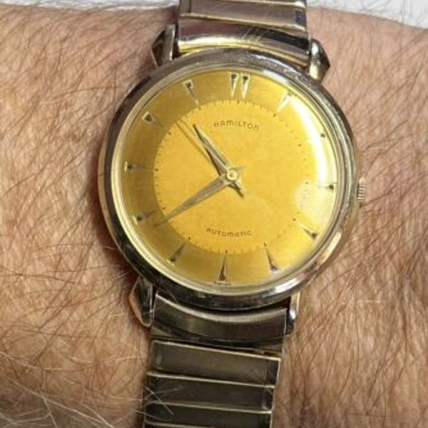 Vintage 1956 Hamilton Automatic K457 10K Gold Filled SS Back Watch 661