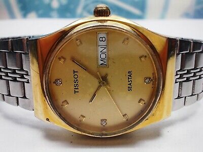 TISSOT SEASTAR DAY DATE PLATED AUTOMATIC MIDSIZE WATCH A550X