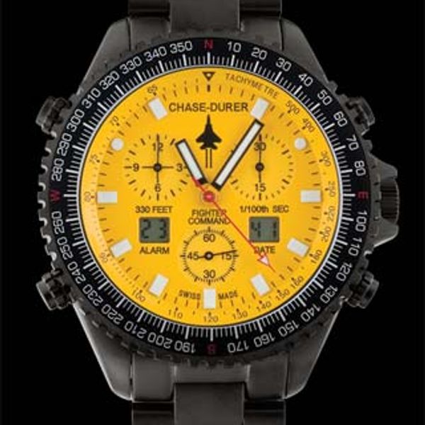 FS: Chase Durer Fighter Command Watch yellow/black MINT | WatchCharts ...