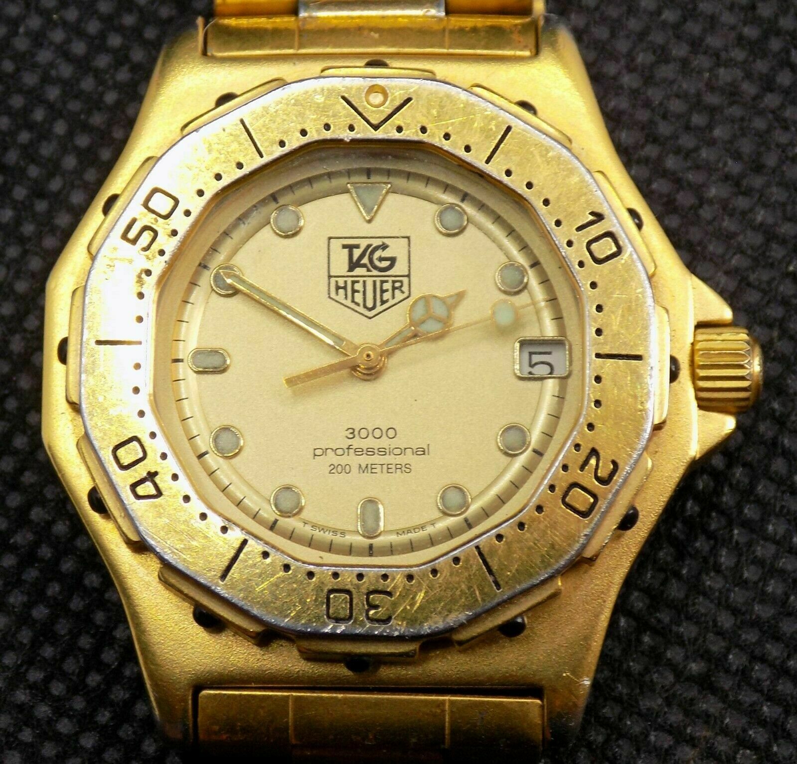 TAG Heuer 3000 Professional 200M model no. 937.413 Gents Gold