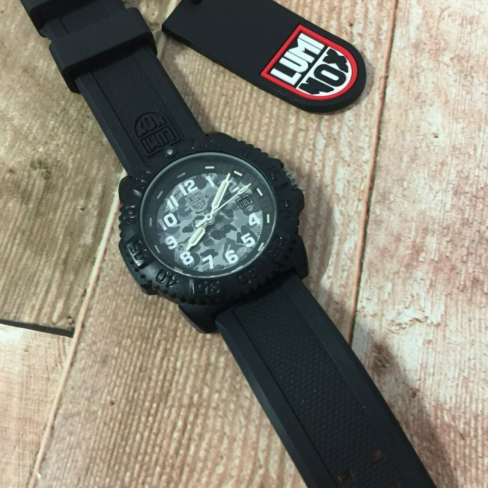 A BATHING APE x Stussy x LUMINOX 30th Year Anniv. Bape Black Watch