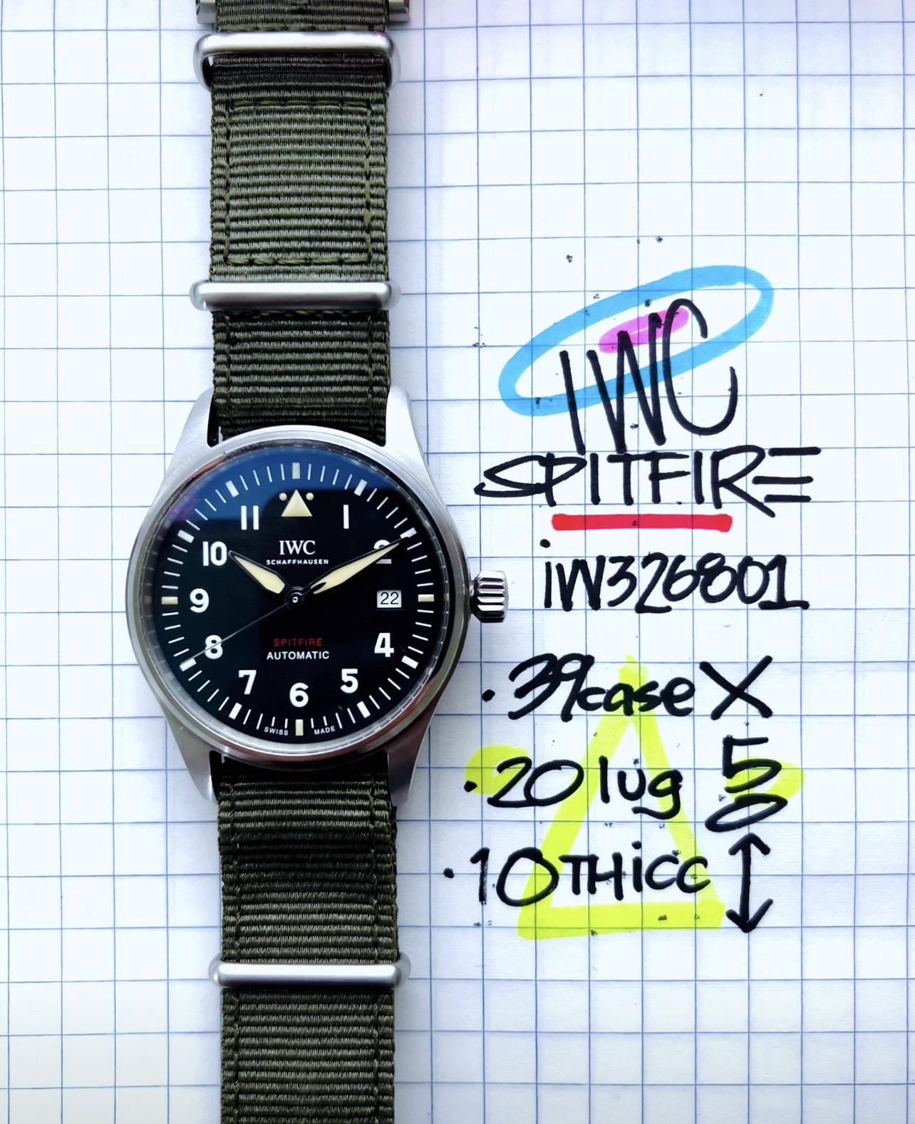 WTS IWC Pilot Spitfire 39mm ref. IW326801 with Box and 2022