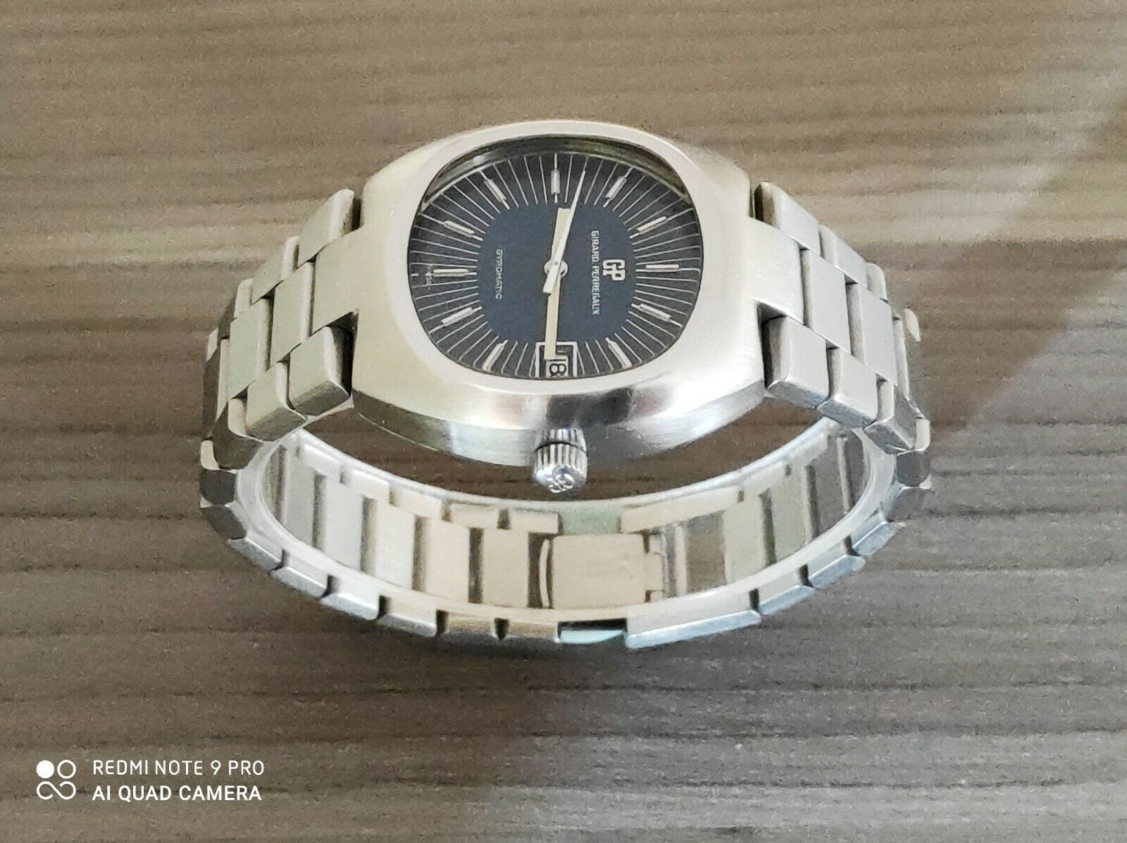 1970s VINTAGE GIRARD-PERREGAUX GYROMATC 17J S/S AUTOMATIC WATCH