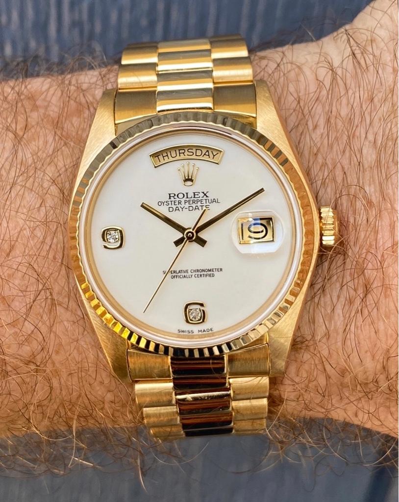 Rolex day date hot sale opal dial