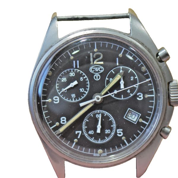 Cwc Chronograph 2003 Vintage BAF Air Force Royal Military Issued Watch CWC Chronograph ...