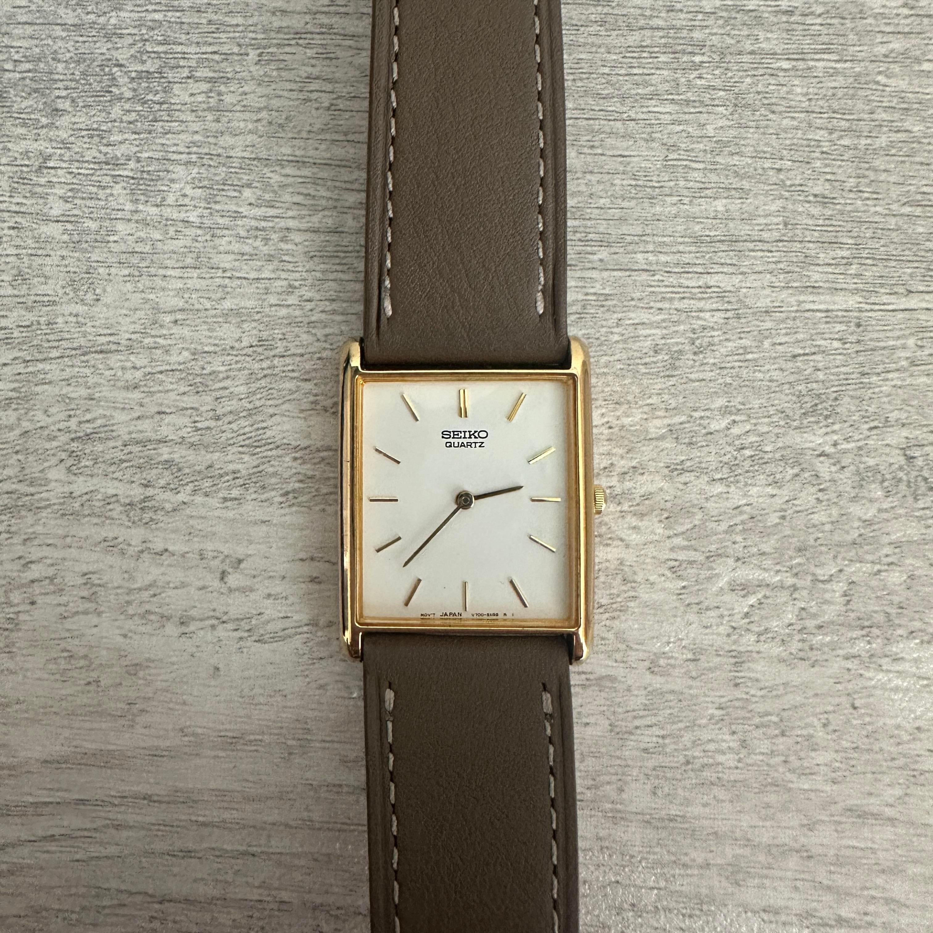WTS] Seiko Tank 70s Gold Watch ref. V700-5K30 | WatchCharts
