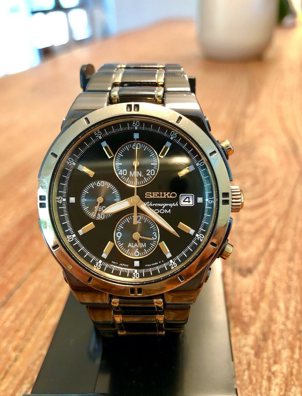 Stunning SEIKO Chronograph Quartz Watch SNAA30 (7T62-0FY0) Black and ...