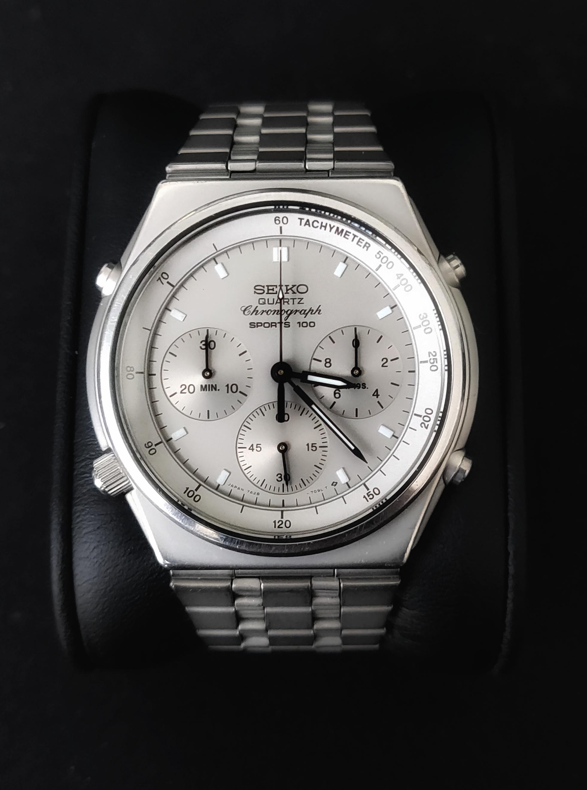 WTS RARE Seiko 7A28 7079 Gray Ghost Quartz Chronograph