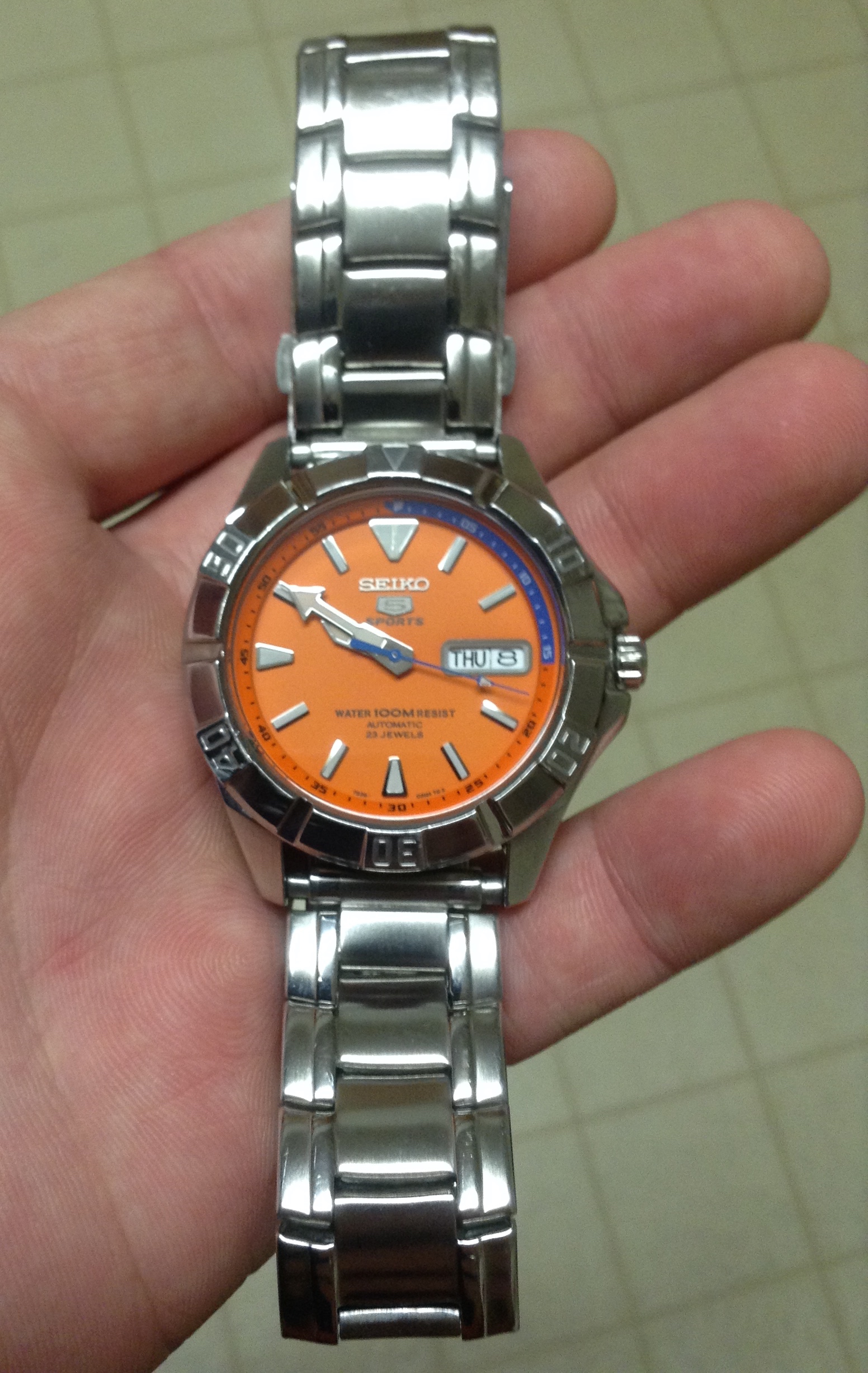 SEIKO 5 SPORT AUTOMATIC 23 JEWELS 7S36-01Z0 MENS 38MM | eBay