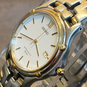SEIKO Two Tone Stainless Steel 50M Quartz Gentleman's Watch 7N32 0049 0061  R1 | WatchCharts