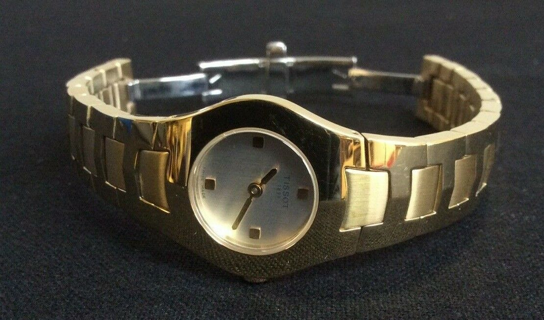 TISSOT L520 Gold Tone Ladies Watch with Box SK WatchCharts