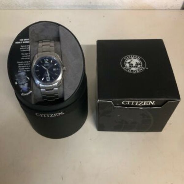 Citizen Eco-Drive Titanium Sapphire WR100 Men's Stainless Steel Watch
