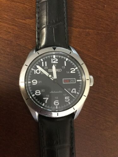Mens Seiko Automatic 4R36-04H0 Leather Wrist Watch NO BOX | WatchCharts