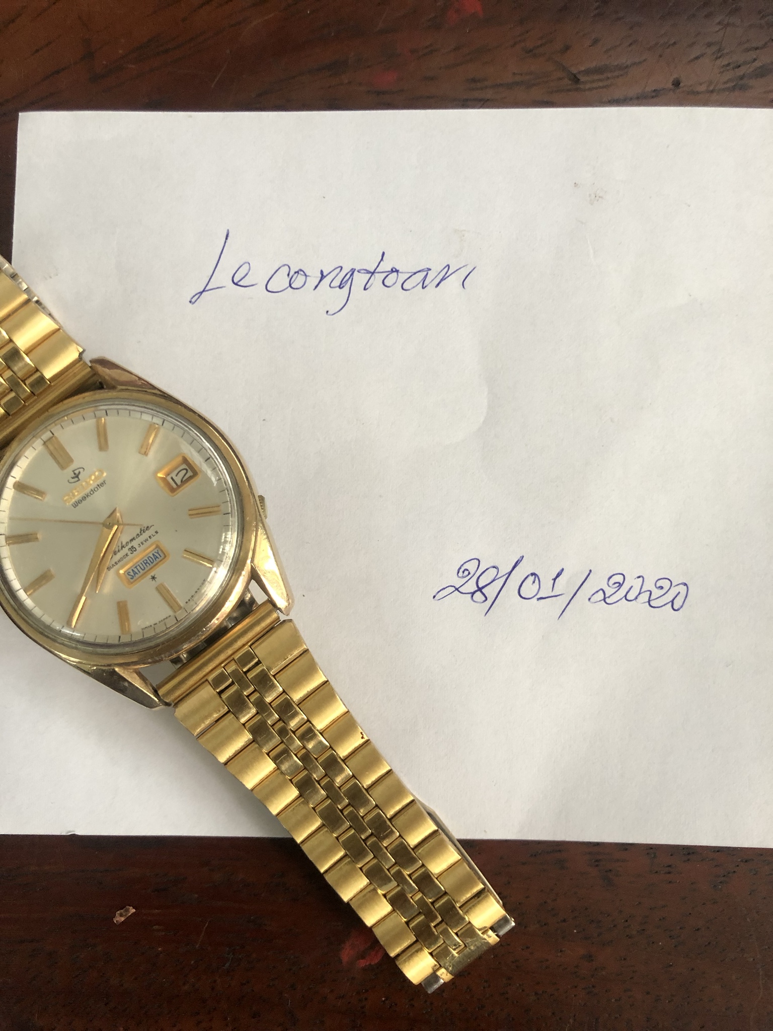 WTS] Vintage Seiko Weekdater Cap gold ref 6218-8971 | WatchCharts