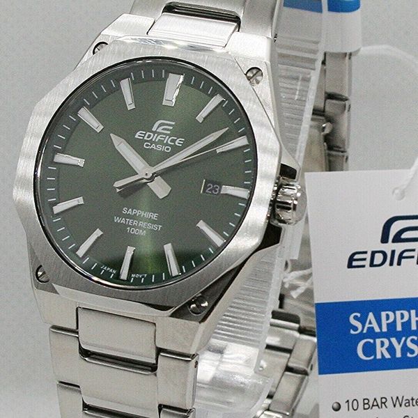 Casio Orologio Uomo Edifice EFB-108D-7AVUEF - Cronografo Analogico Al Quarzo, Quadrante Bianco, Cinturino In Acciaio Inox Argentato