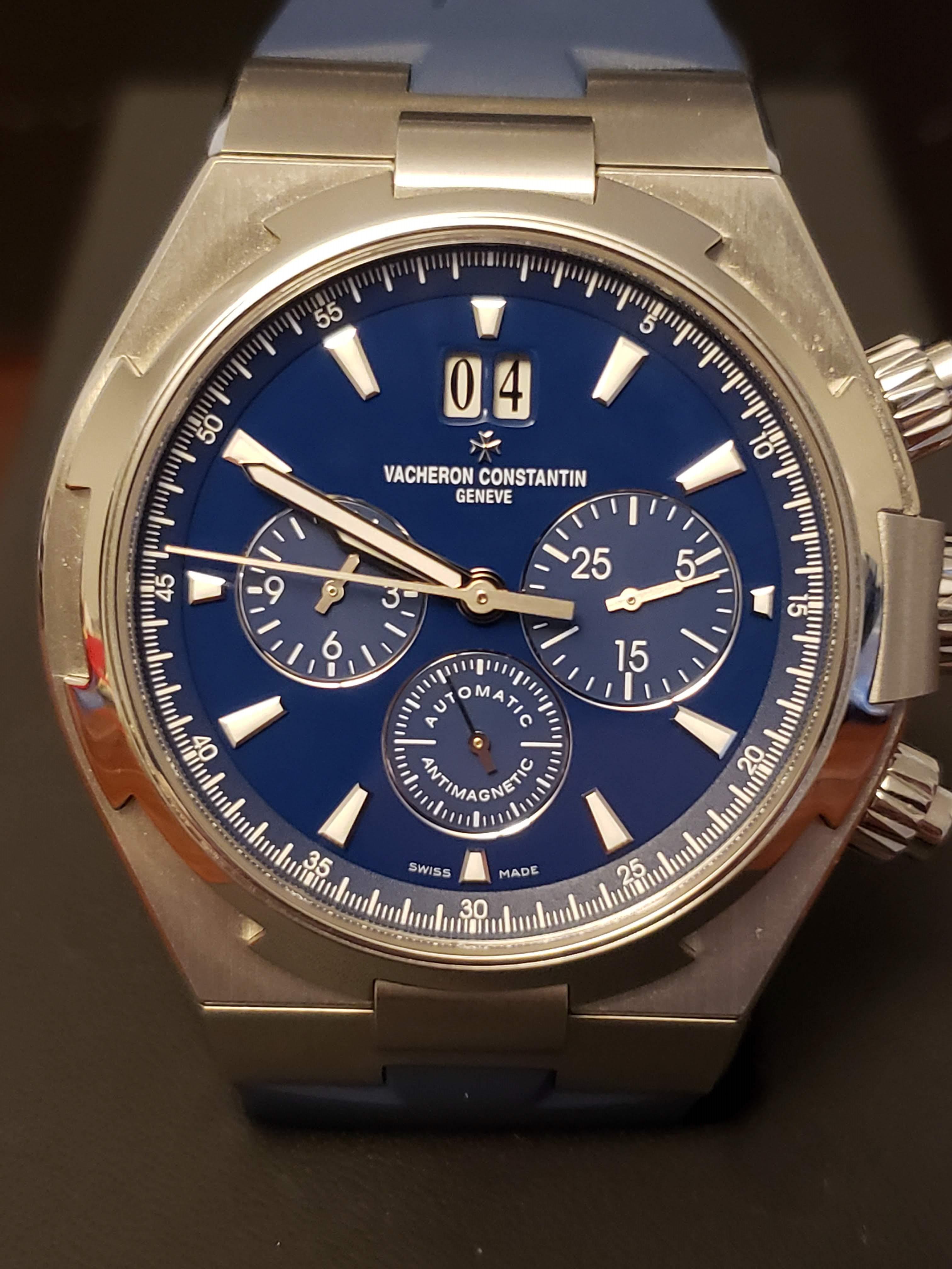 Vacheron Constantin Overseas Chronograph Stainless Steel Blue Dial 49150/000A-9745