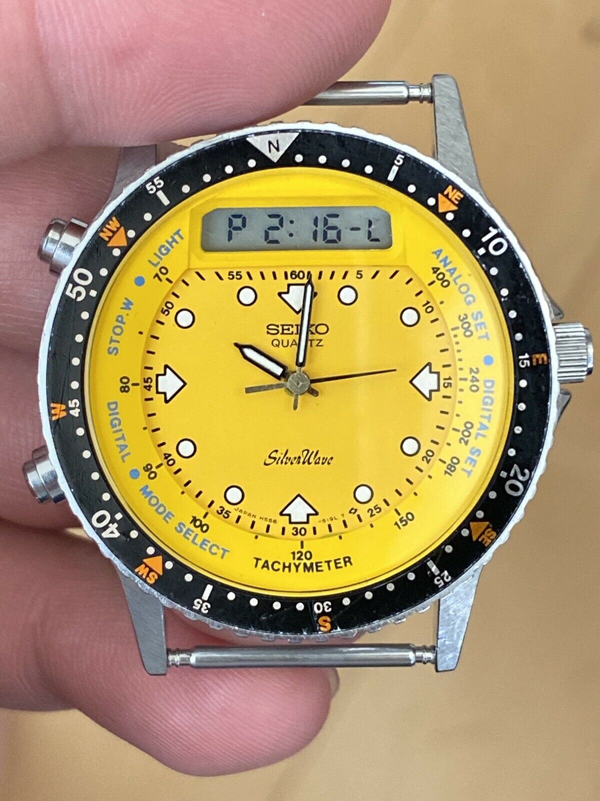 Rare Vintage Seiko SEIKO Silverwave H556-510B Yellow 