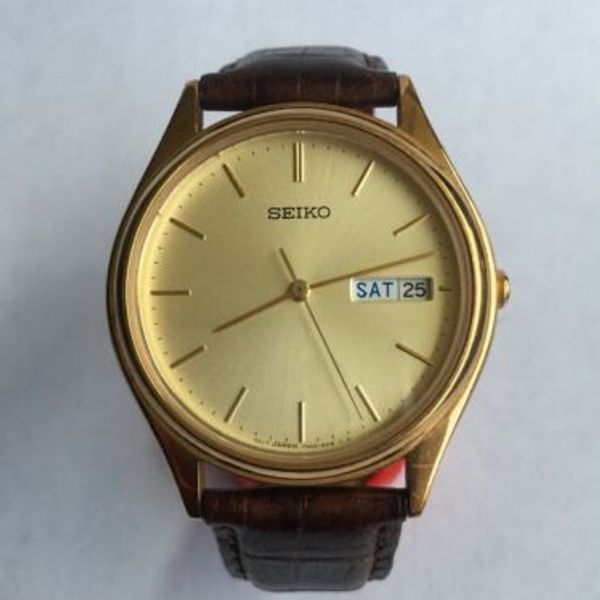 Seiko Mens quartz watch 7N43-8A99 with Seiko Calf - Z18 Leather Band  Untested | WatchCharts