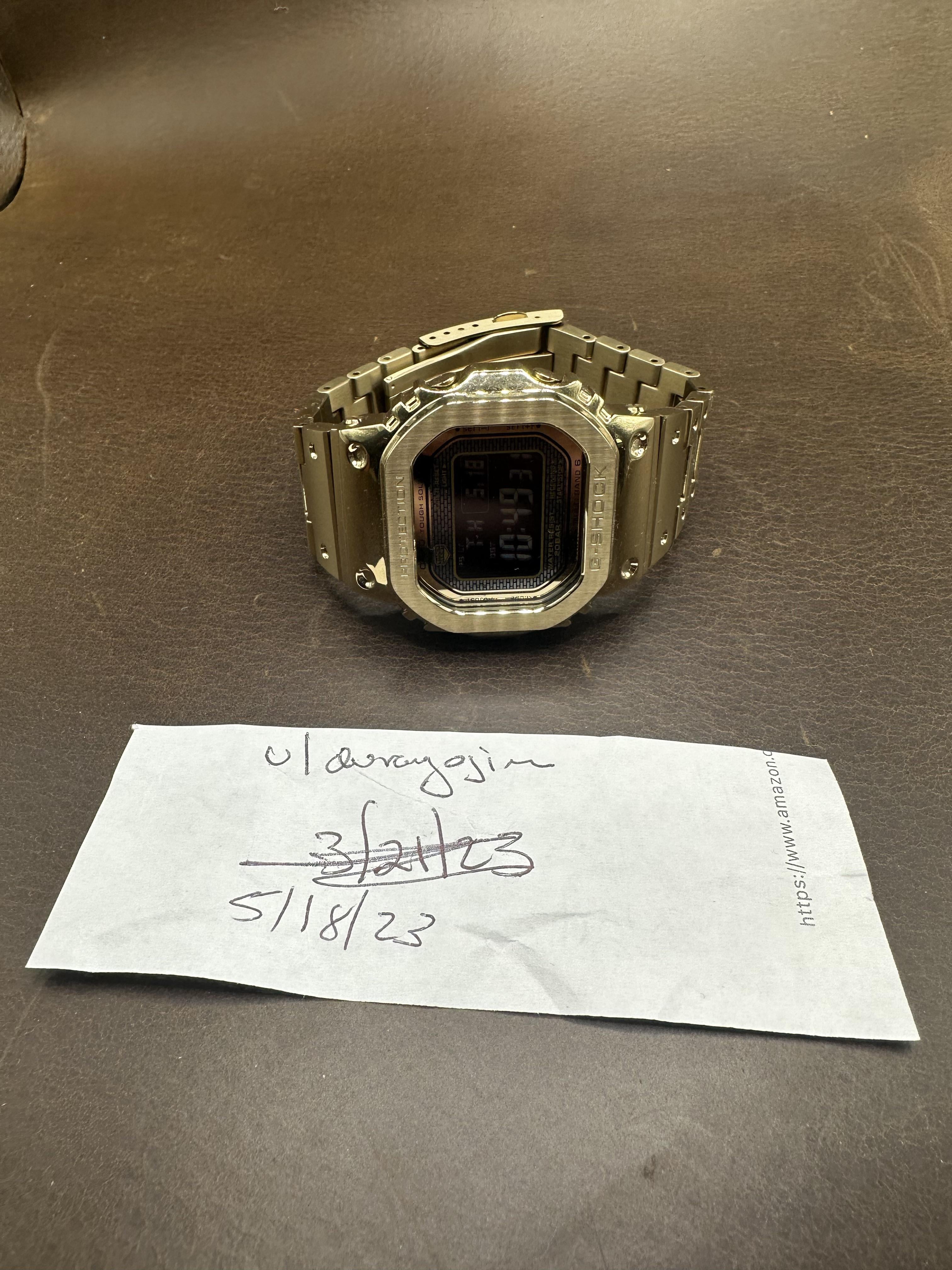 G shock square gold hot sale