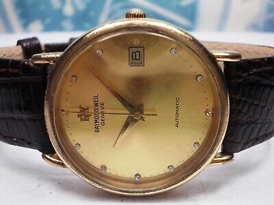 RAYMOND WEIL GENEVE DATE 18K GOLD PLATED AUTOMATIC