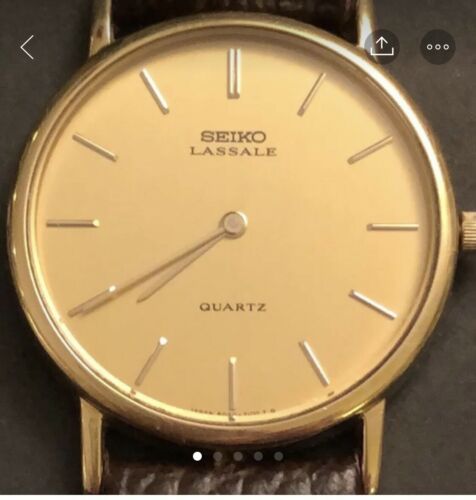 Seiko lassale 14k gold watch sale