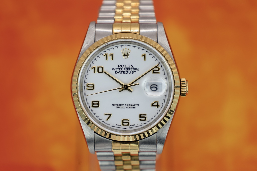 WTS 1998 Rolex Datejust Ref. 16233 White Arabic Numeral Dial