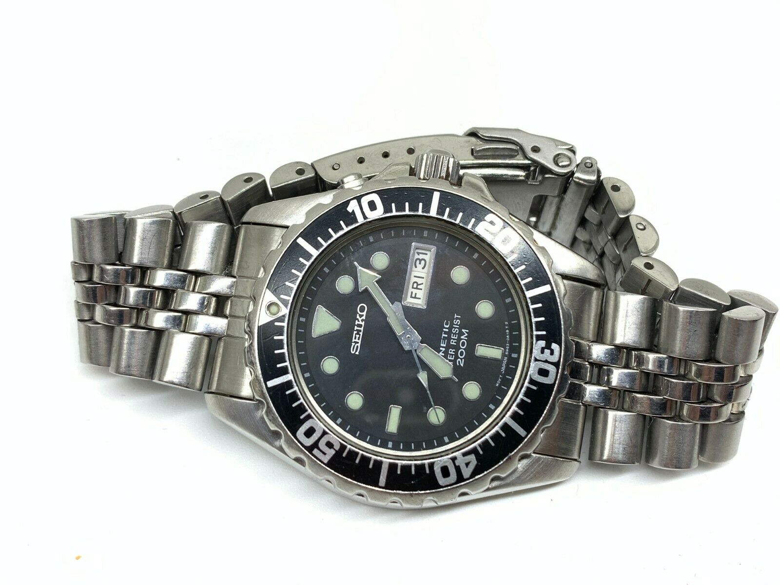 Vintage SEIKO Kinetic 200m Divers Watch 5M63-0A10