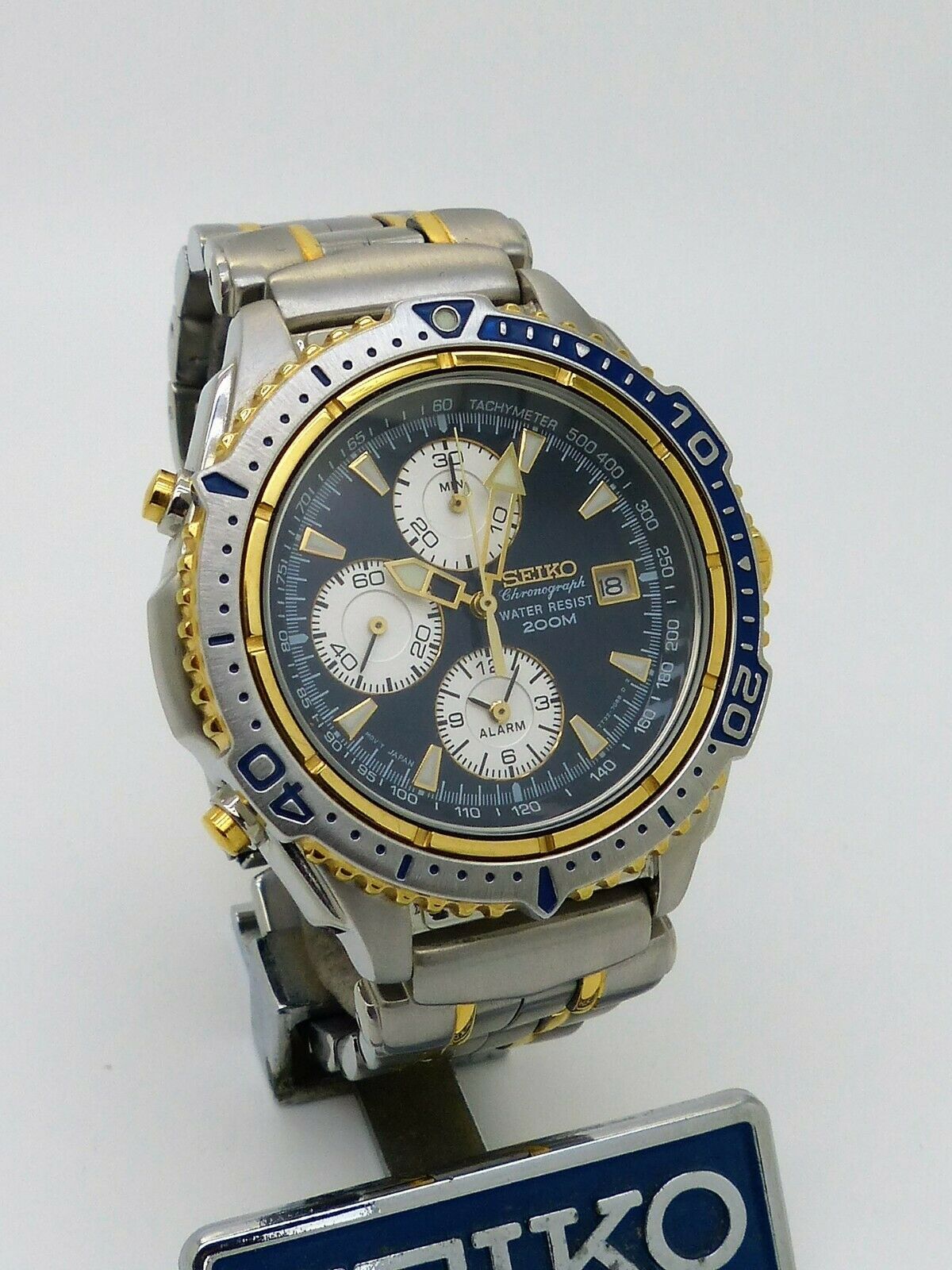SEIKO Alarm Chronograph Watch 7T32-7E40 SDWC02P1 Ex-Display New