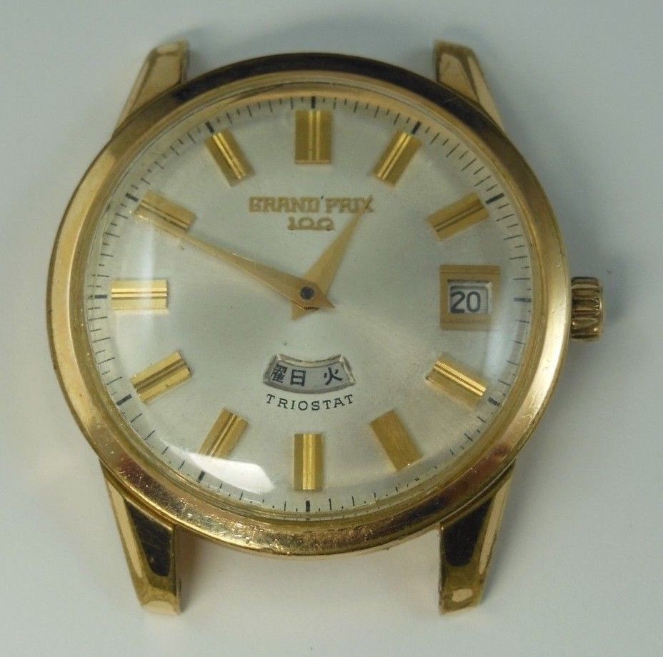 Vintage Orient Grand Prix 100 Jewels Triostat Date Watch For Parts