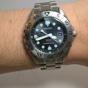 Rare Seiko Prospex (No Logo) SBDN001 V147-0AG0 Solar Scuba 200m