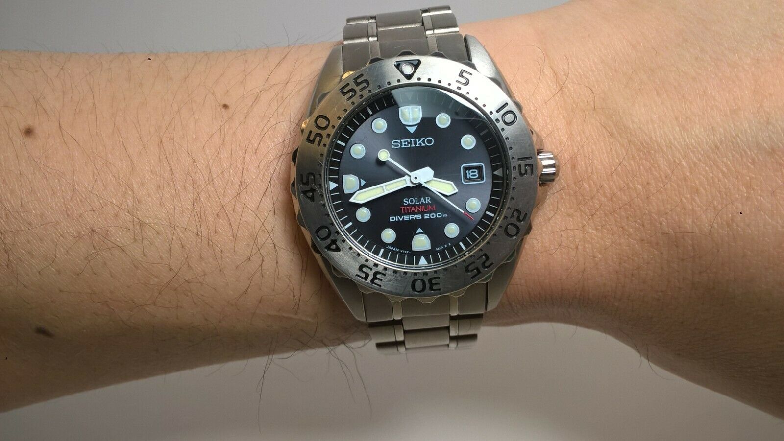 Rare Seiko Prospex (No Logo) SBDN001 V147-0AG0 Solar Scuba 200m