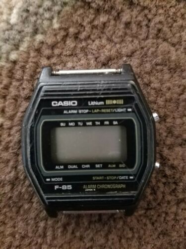 Casio F-85 Digital Watch Vintage 1980's Super Rare For Parts