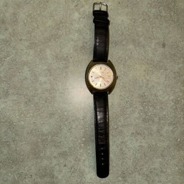 Montre Vintage Waltham Electrodyne Années 70 - Quartz Suisse Doré (Neuf Avec Défauts)