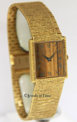 Piaget Classic 18k Yellow Gold Tiger Eye Ladies 23mm Manual Watch