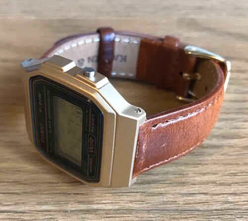 Casio f91w cheap leather strap