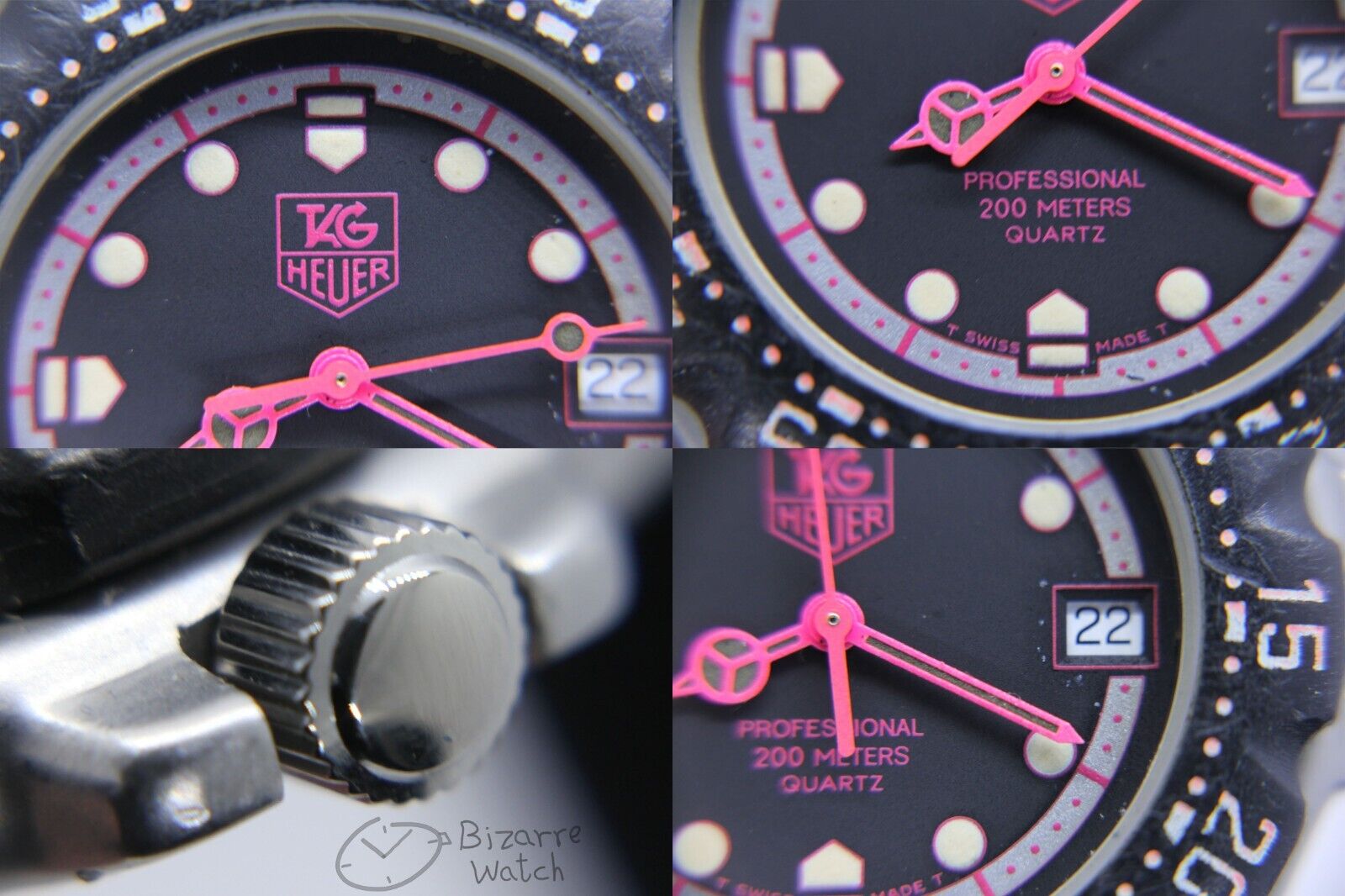 TAG HEUER Formula 1 200M Black Pink With Date WA1217 Watch ETA