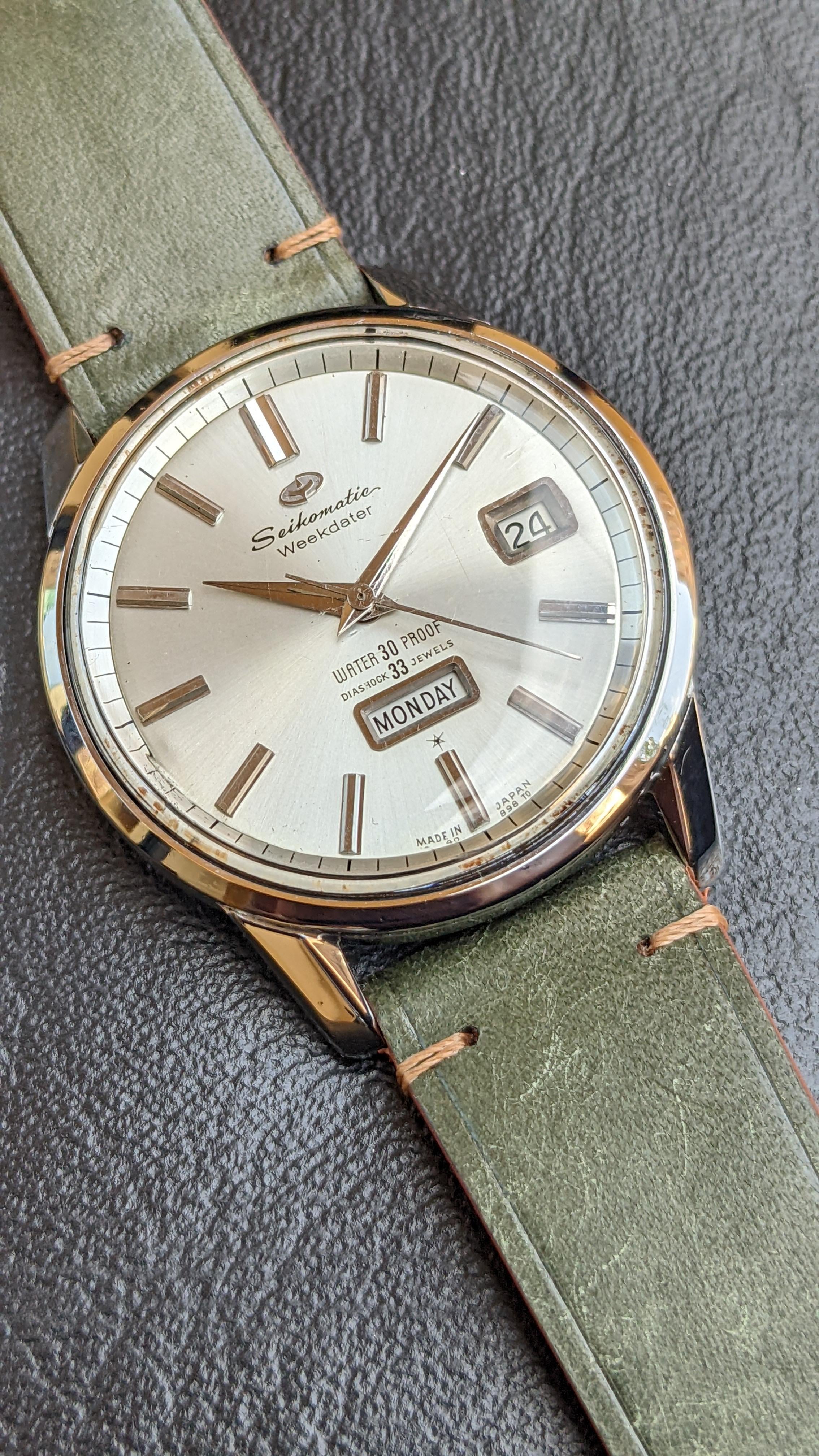 WTS Seiko Seikomatic Weekdater 33 Jewels Automatic in Sunburst