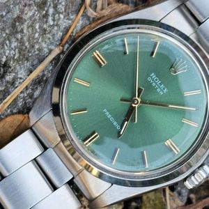 Vintage rolex oyster 6426 olive green dial men's hand-winding