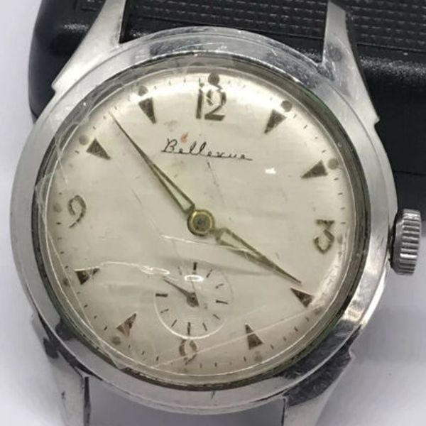 Vintage RARE BEATIFUL WATCH JUNGHANS BELLEVUE MILITARY Radium Dial ...