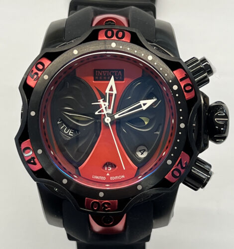 Invicta Reserve Venom Marvel Deadpool Limited Edition 52mm Watch 28577 163/ 3000 | WatchCharts Marketplace