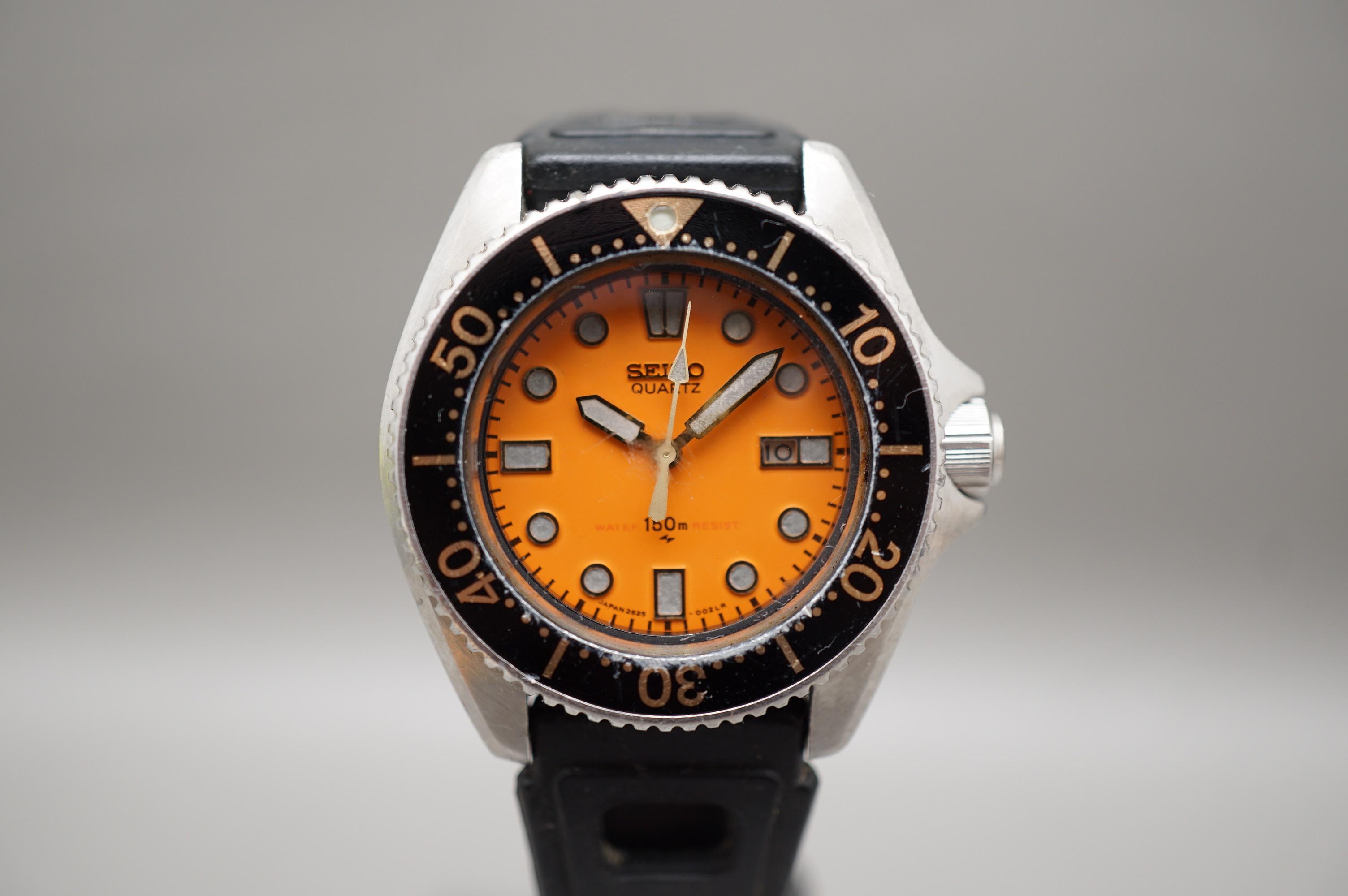 Seiko 2625-0010 Quartz Mini Diver Orange Dial